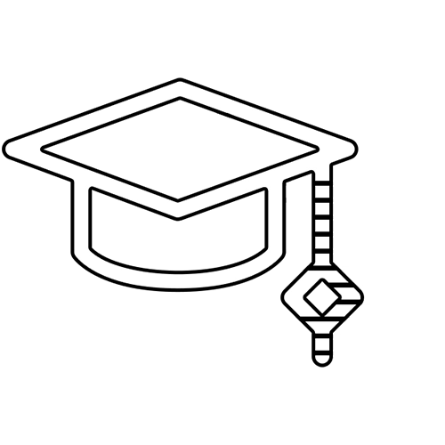 Education logo white